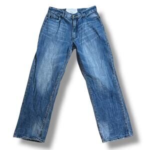 Vintage WhiteTag Premium Denim Jeans Womens Blue Faded Stitched Sz 30/27 ALTERED